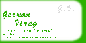 german virag business card